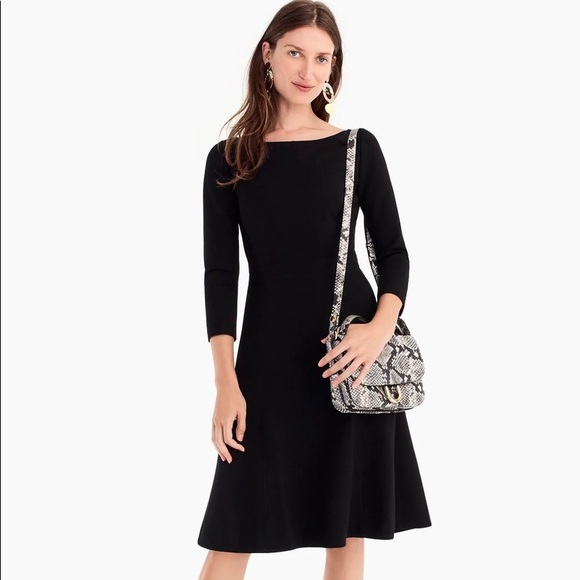 J. Crew Dresses & Skirts - J.CREW Black Ponte Knit Dress